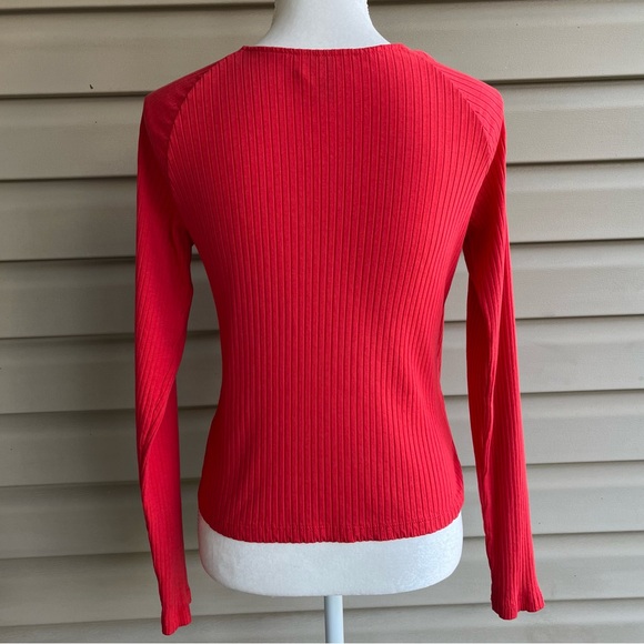 •Universal Thread• Ribbed Knit Surplice Top - Size Large - Picture 6 of 8